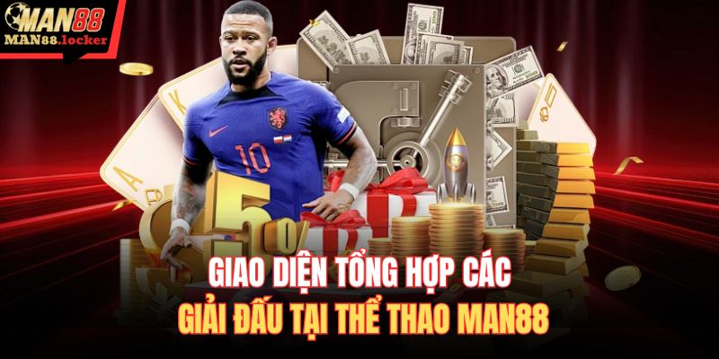 Giao diện tổng hợp các giải đấu tại thể thao MAN88